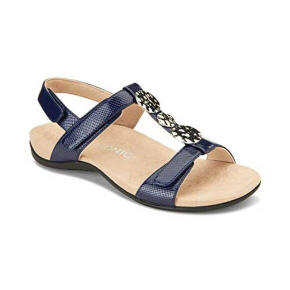 Vionic Women's  Farra Sandal Navy Blue Size 9 - Picture 1 of 10
